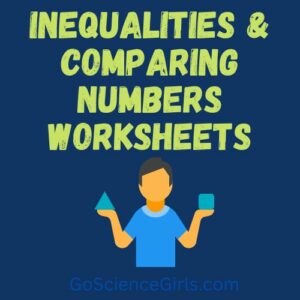 Inequalities and comparing numbers worksheets
