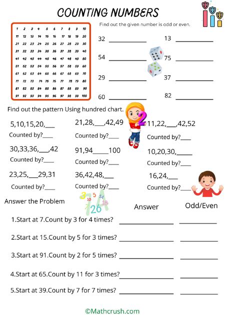 Worksheets to Build Counting Number Skills (Level 1)