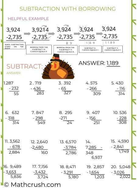 Subtraction Worksheets (Level 2)_3