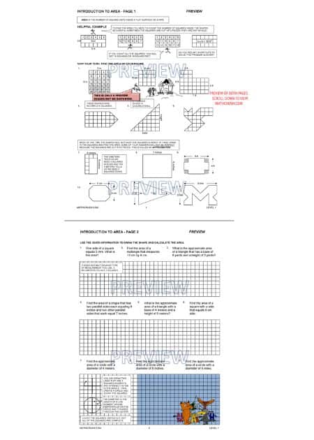 Worksheets to Introduce Area (Level 1)_1