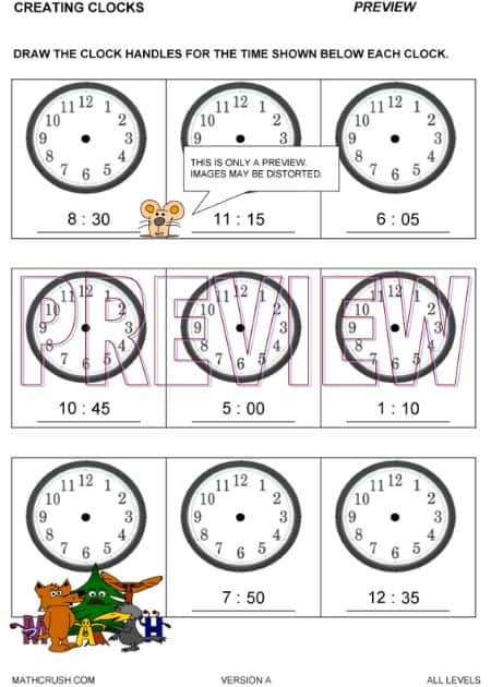 Worksheets on Creating Clocks (All Levels)_2