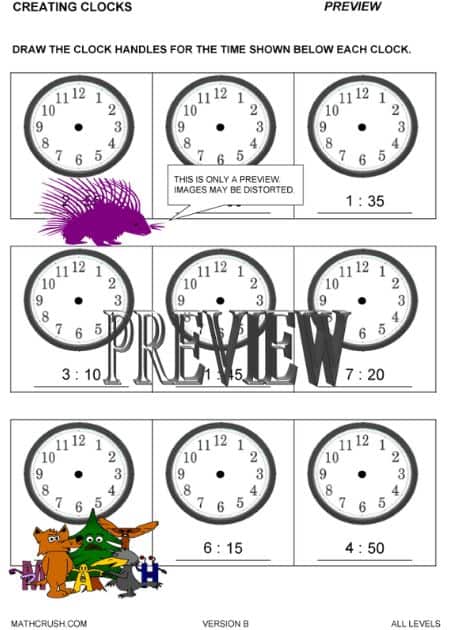 Worksheets on Creating Clocks (All Levels)_3