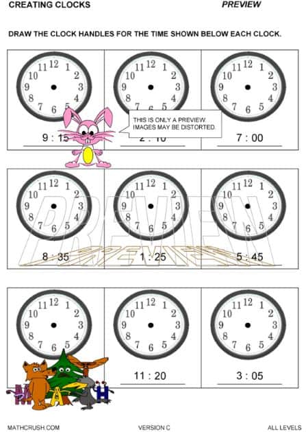 Worksheets on Creating Clocks (All Levels)_4