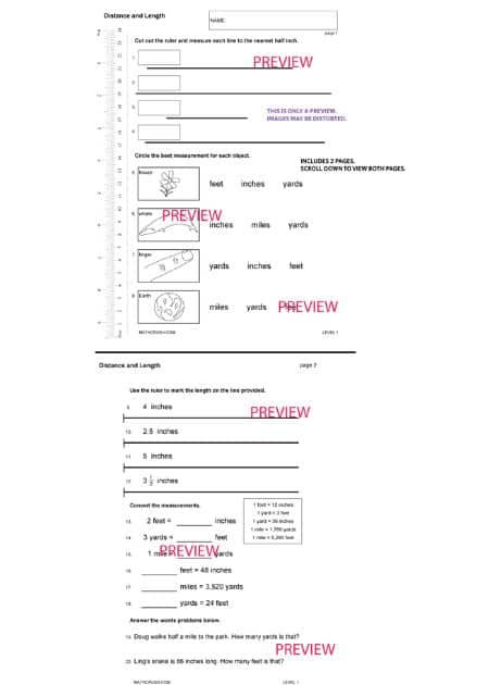 Distance and Length Measurement Video (USA Customary System of Measurement) 