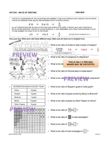 Worksheets to Practice Writing Ratios (Level 2)_1