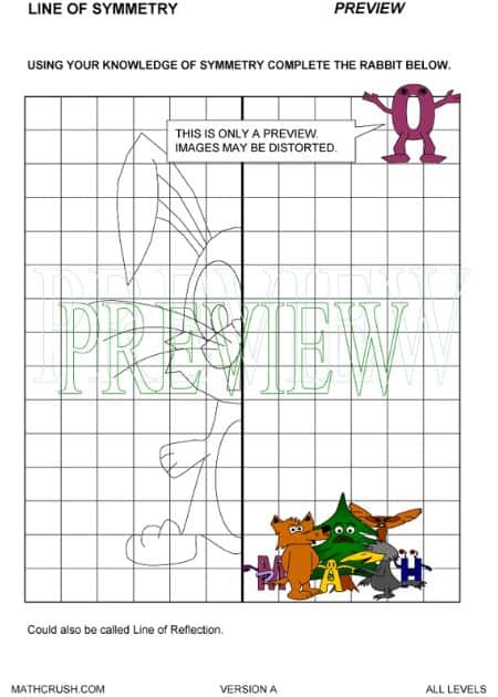 Art Worksheets to Practice Line of Symmetry (All Levels)_2
