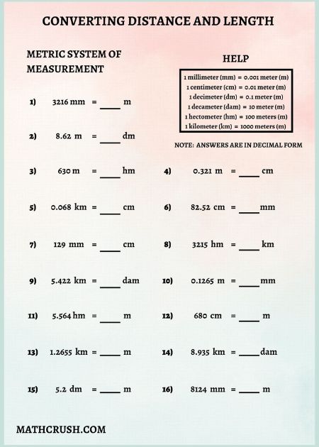 Worksheets to Practice Converting Distances and lengths—Answer, Find, and Shade (Level 3) _2