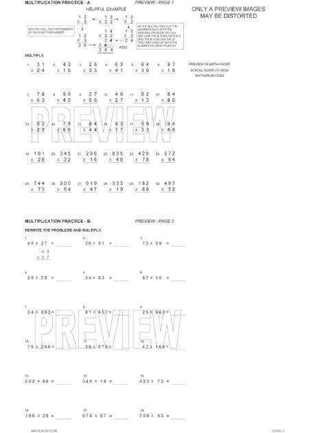 Multiplication – Level 2_1