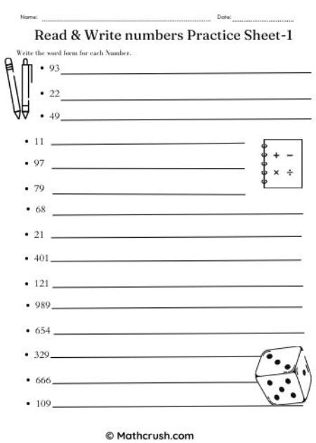 Reading and Writing Whole Numbers – Level 2_2