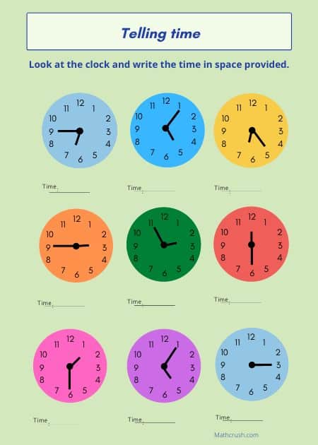 Telling Time Worksheet – All Levels_1
