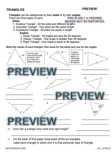  Worksheets to Classify Triangles (All Levels)