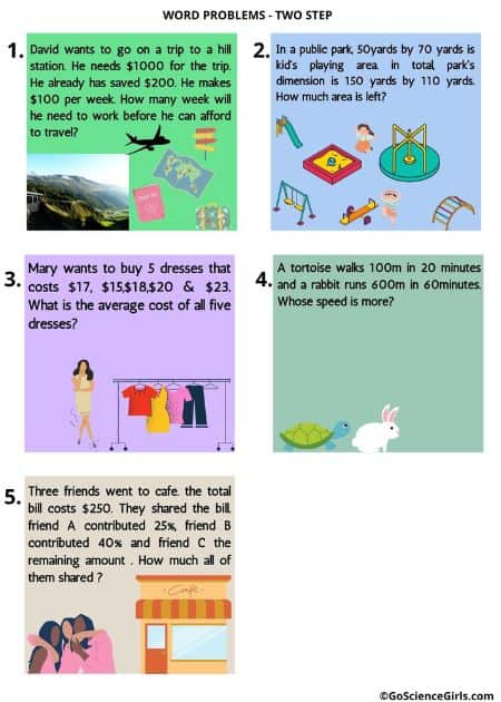 Practice Handouts of Two-Step Word Problems (Level 1)_1
